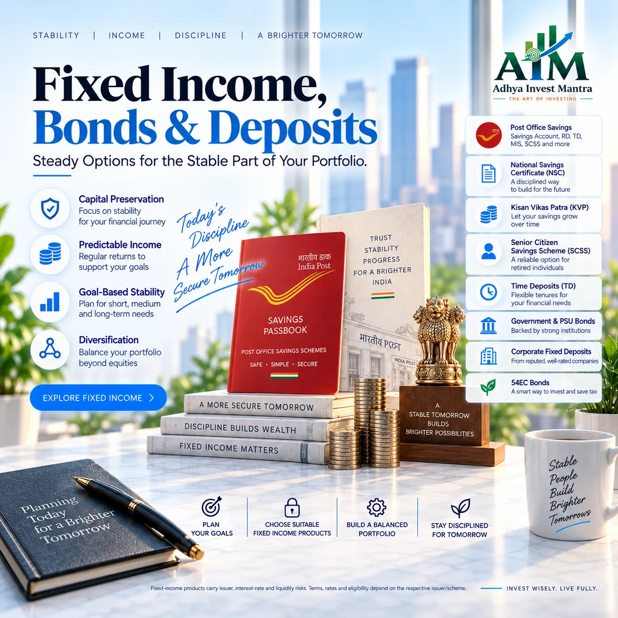 Fixed Income, Bonds & Deposits — steady options